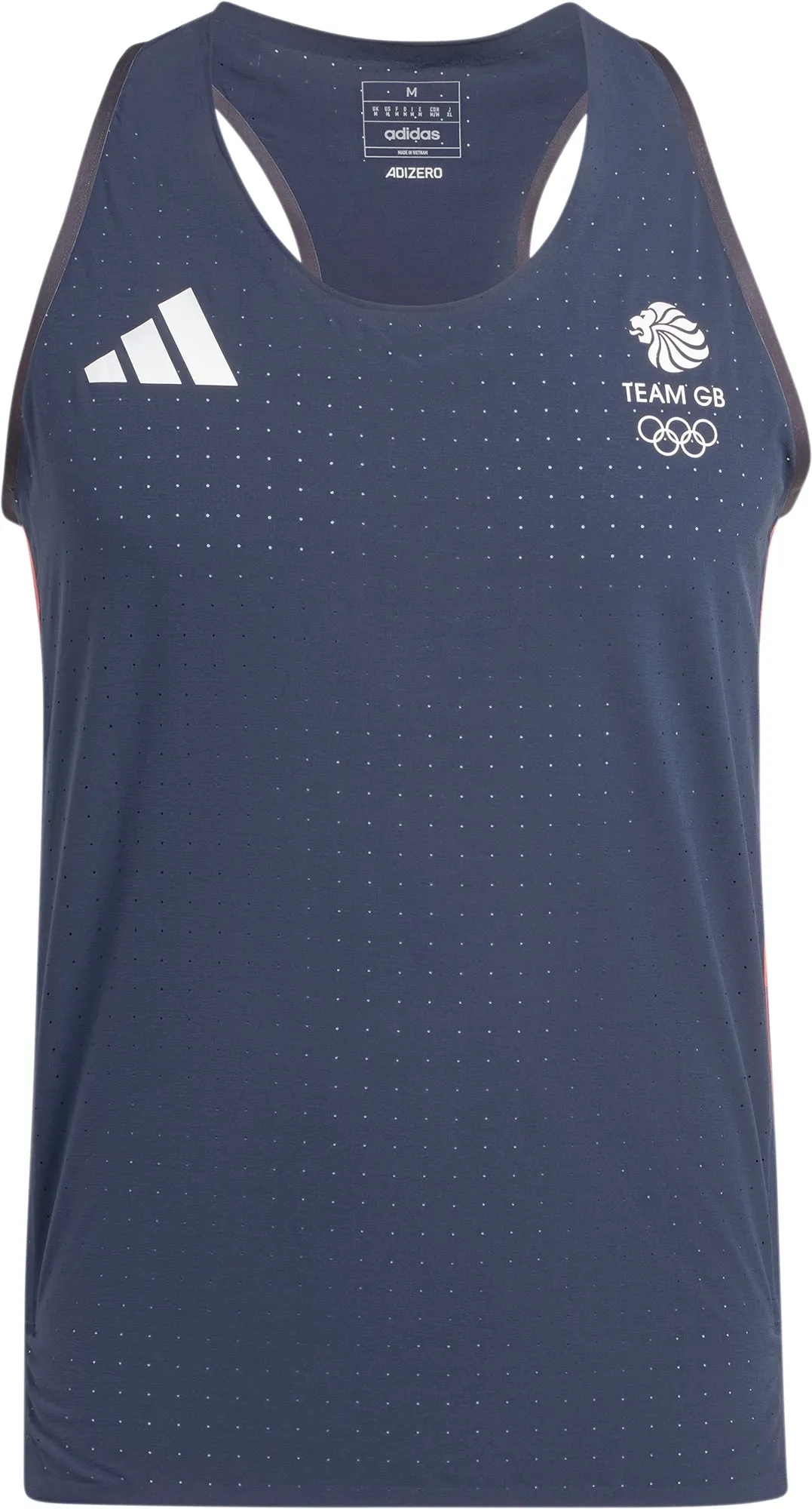 adidas Adizero Team GB Mens Running Vest - Navy