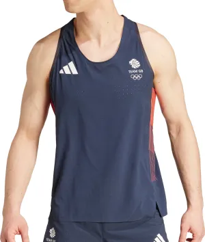 adidas Adizero Team GB Mens Running Vest - Navy