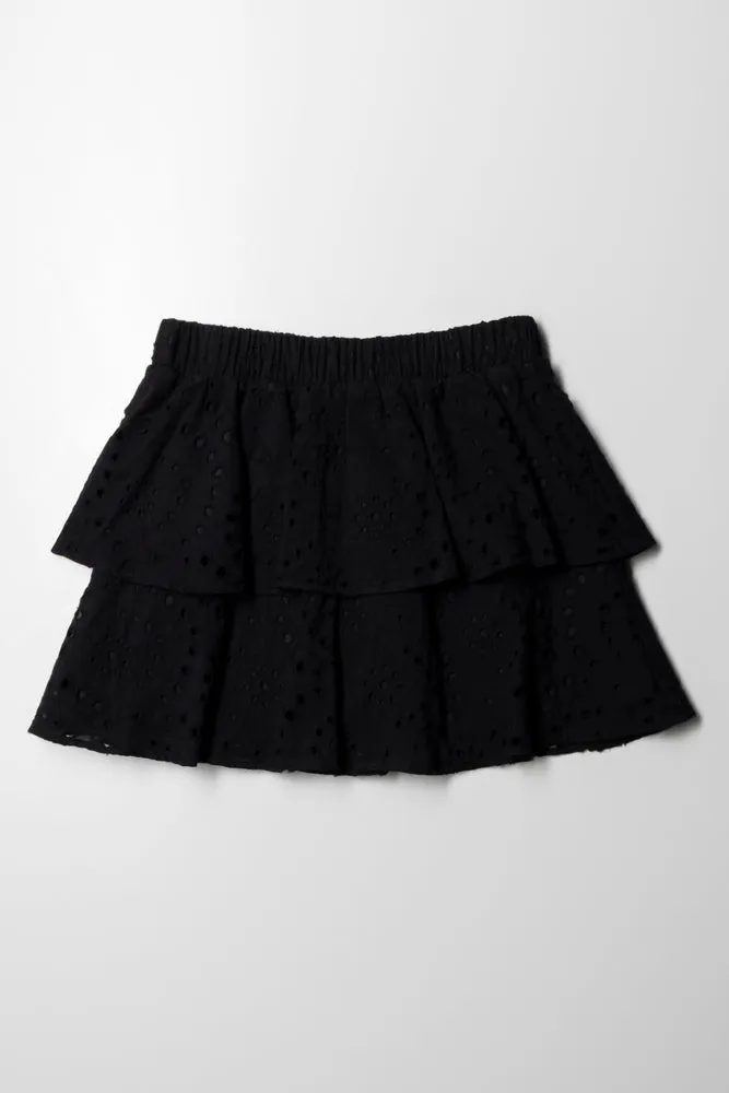 Anglaise Ra Ra Skirt Black