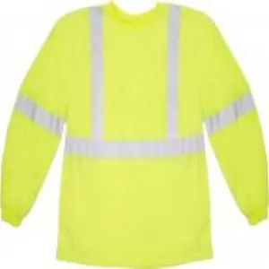 ANSI Class 3 Long Sleeve Lime Tee Shirt (12 Count)