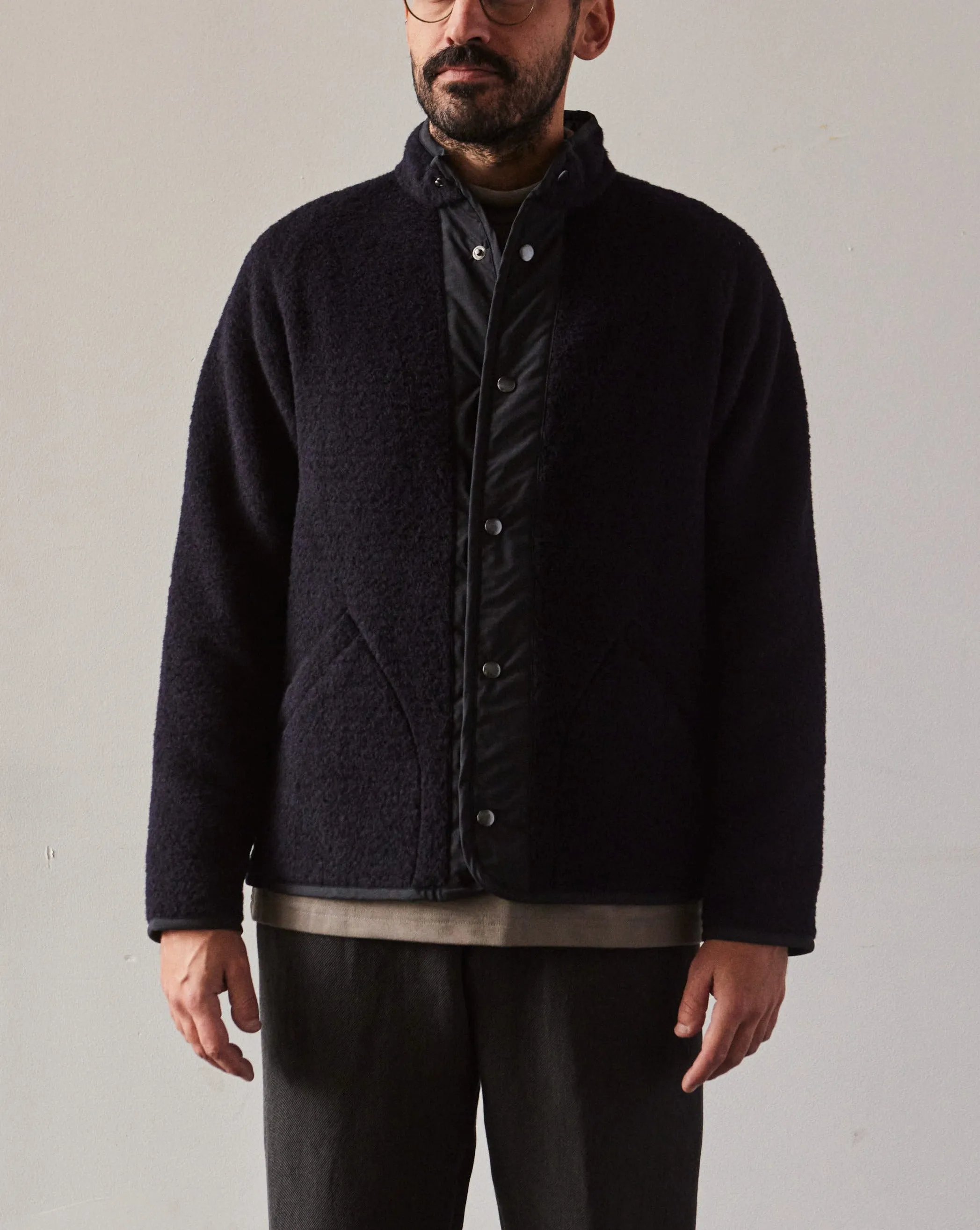 Arpenteur Contour Wool Jacket, Navy