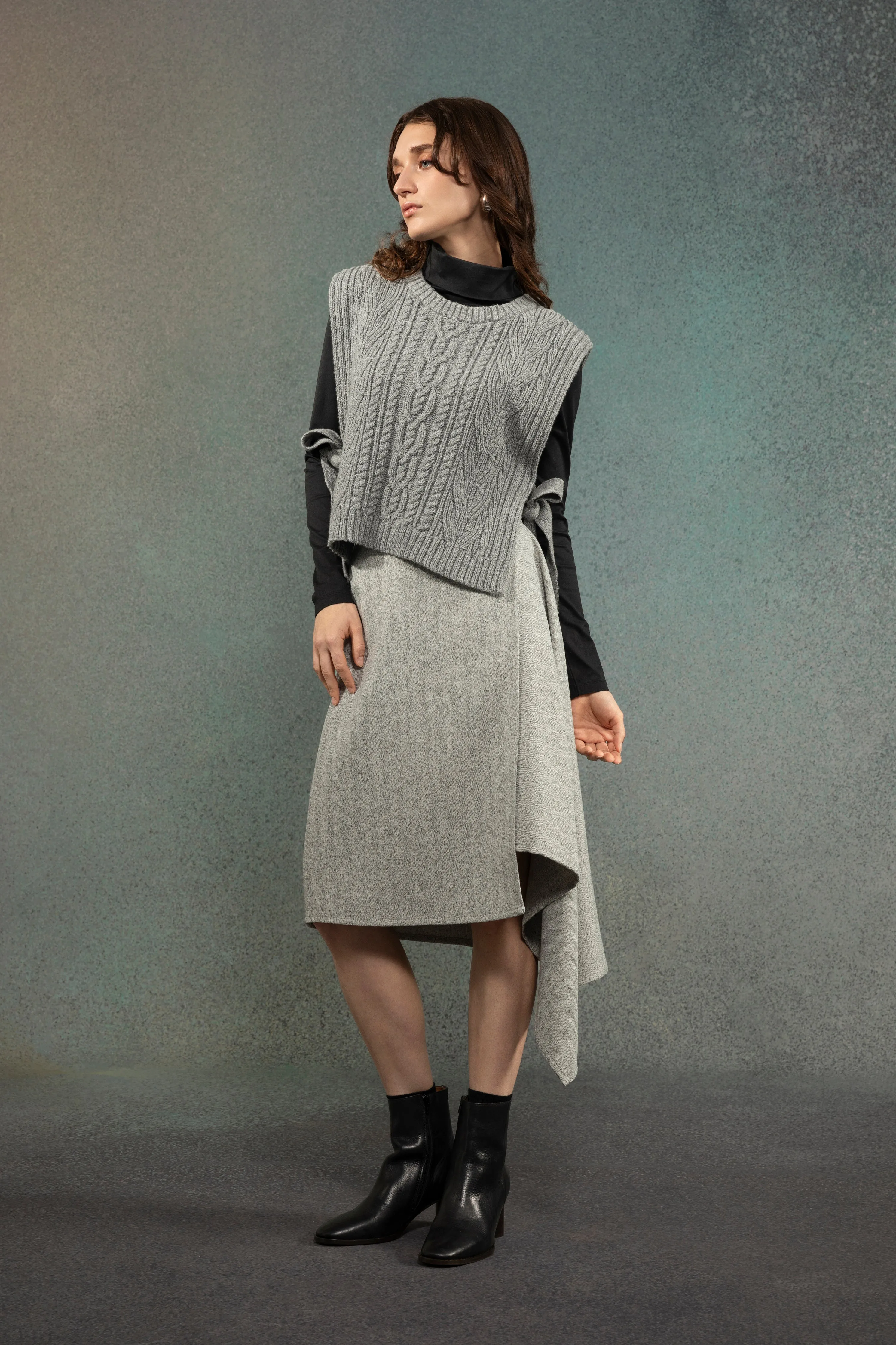 Asymmetric Wrap Skirt