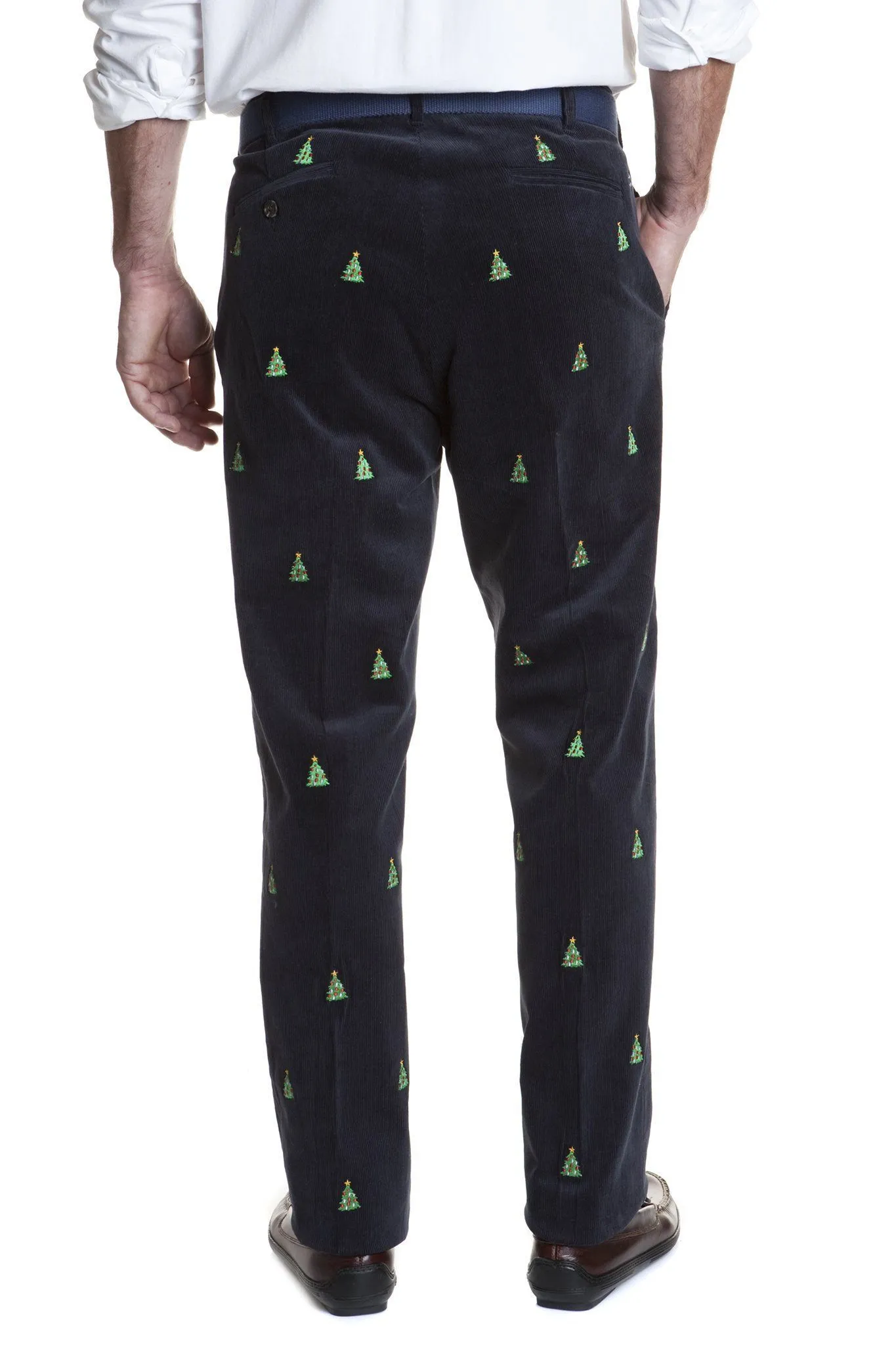 Beachcomber Corduroy Pant Nantucket Navy With Christmas Tree