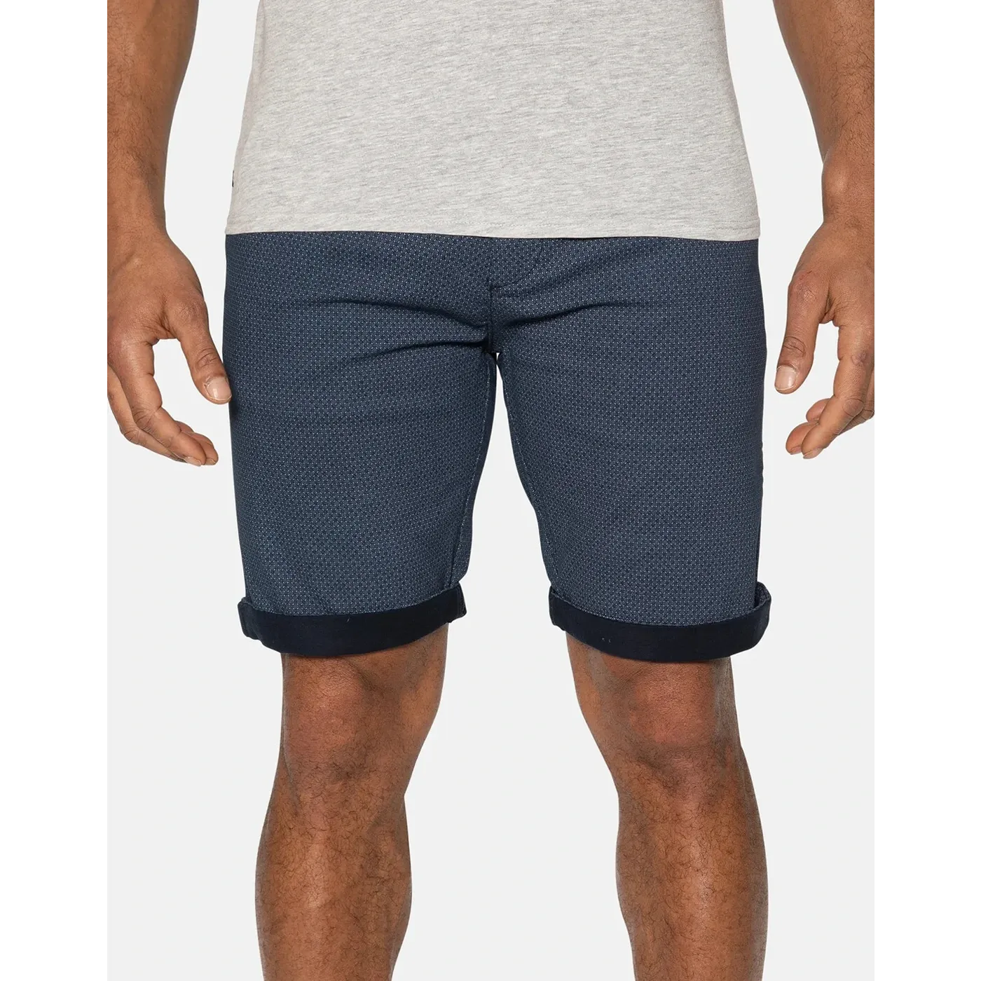 Blue Textured Shorts