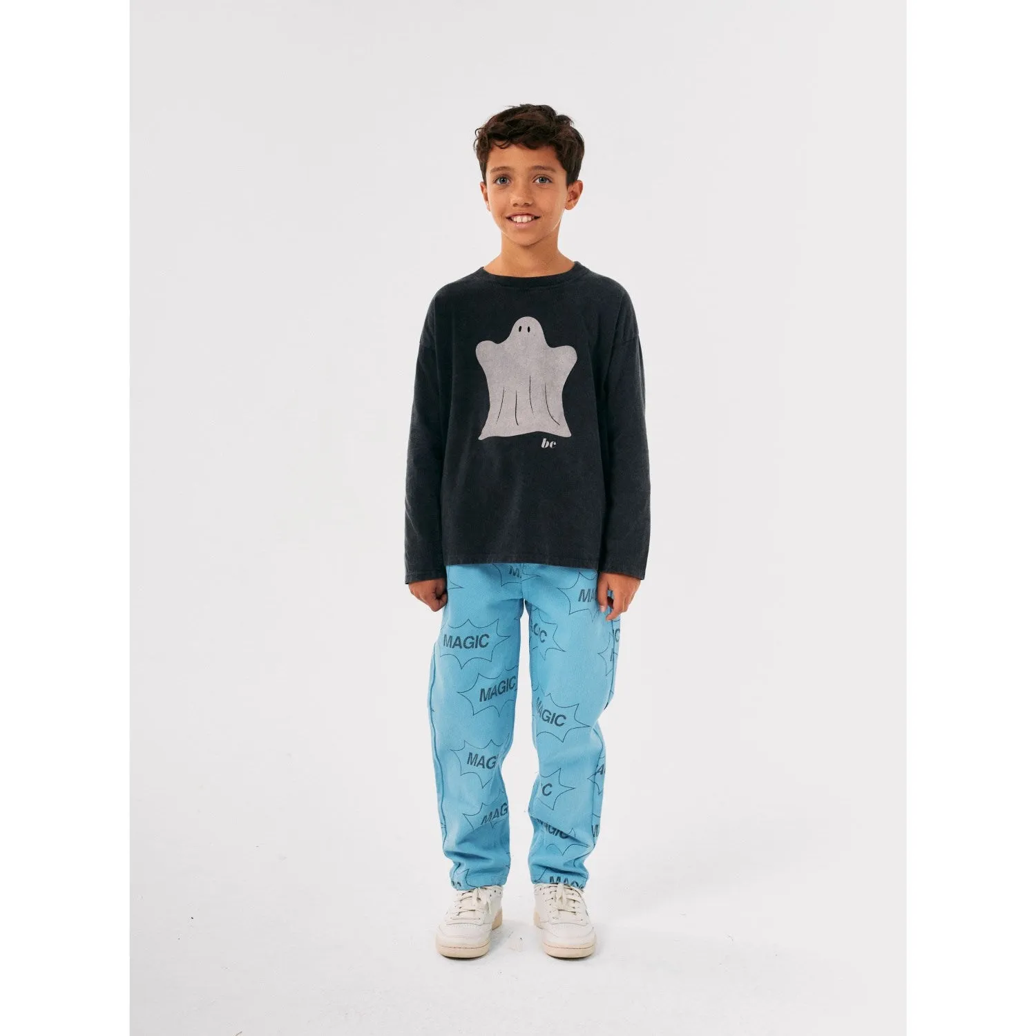 Bobo Choses Light Blue It'S Magic All Over Denim Baggy Pants