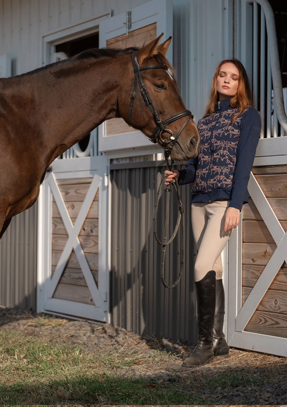 Bosco Zip Jacket | Navy & Pink