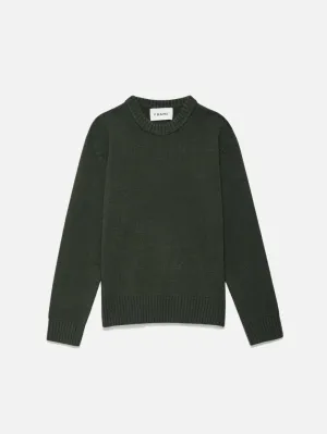 Cashmere Crewneck Sweater -- Military Green