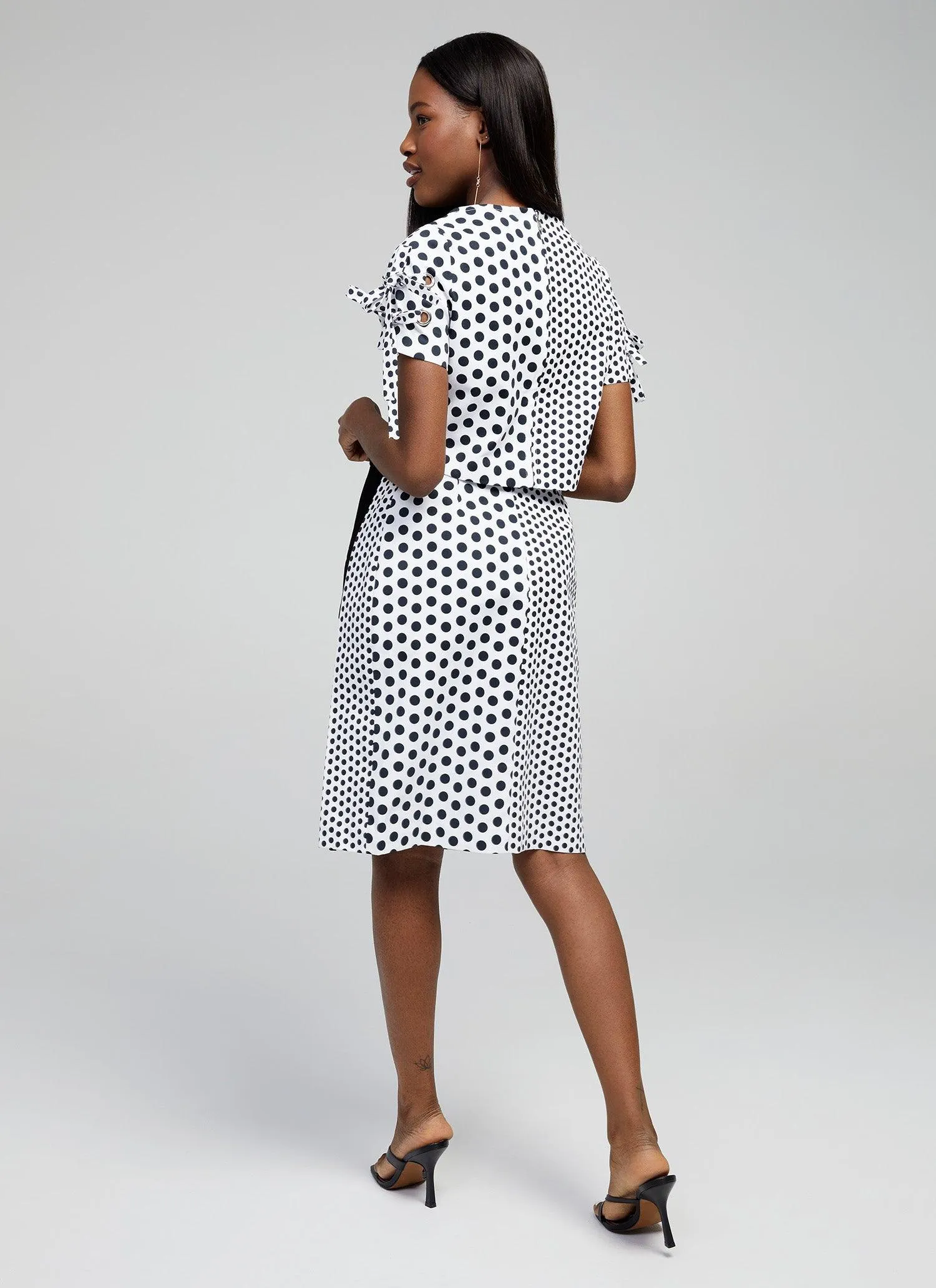 Claire Asymmetrical Polka Dot Skirt