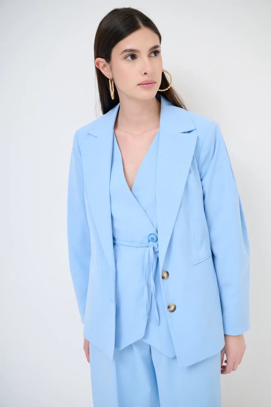 Classic tailored single-breasted blazer wholesale