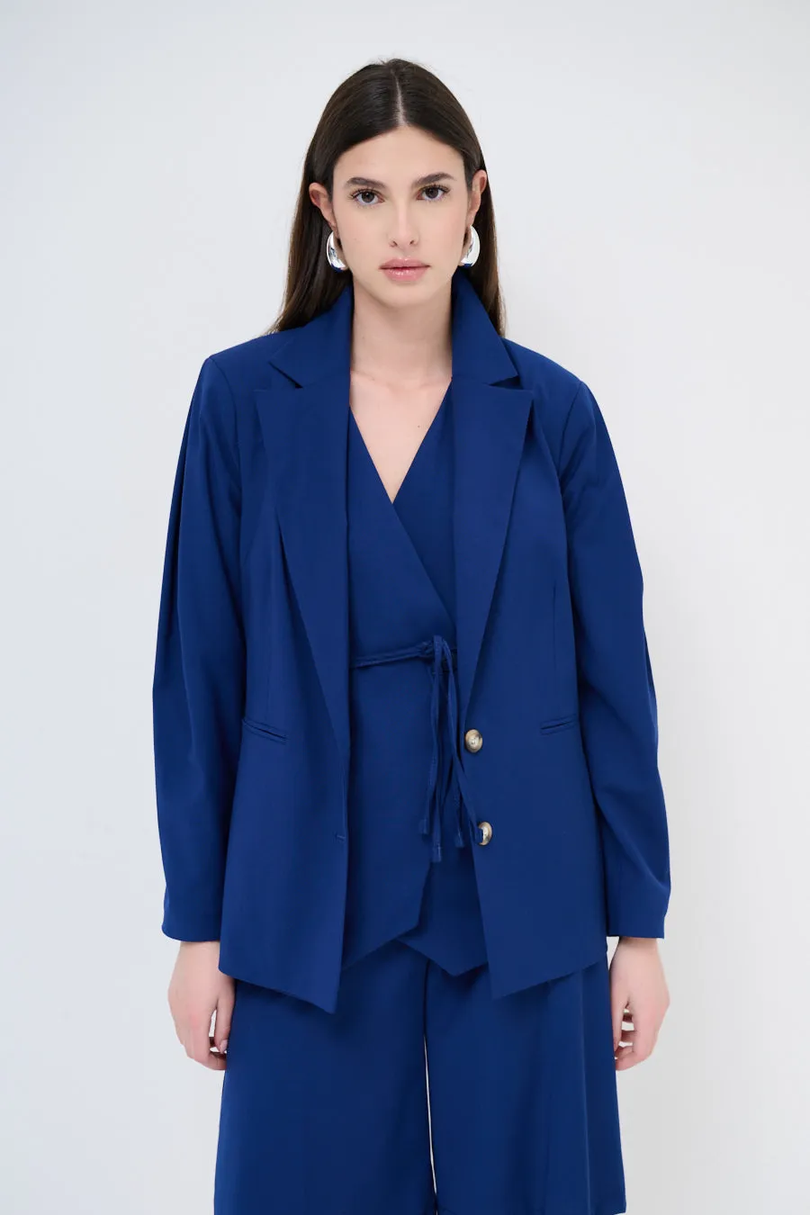 Classic tailored single-breasted blazer wholesale