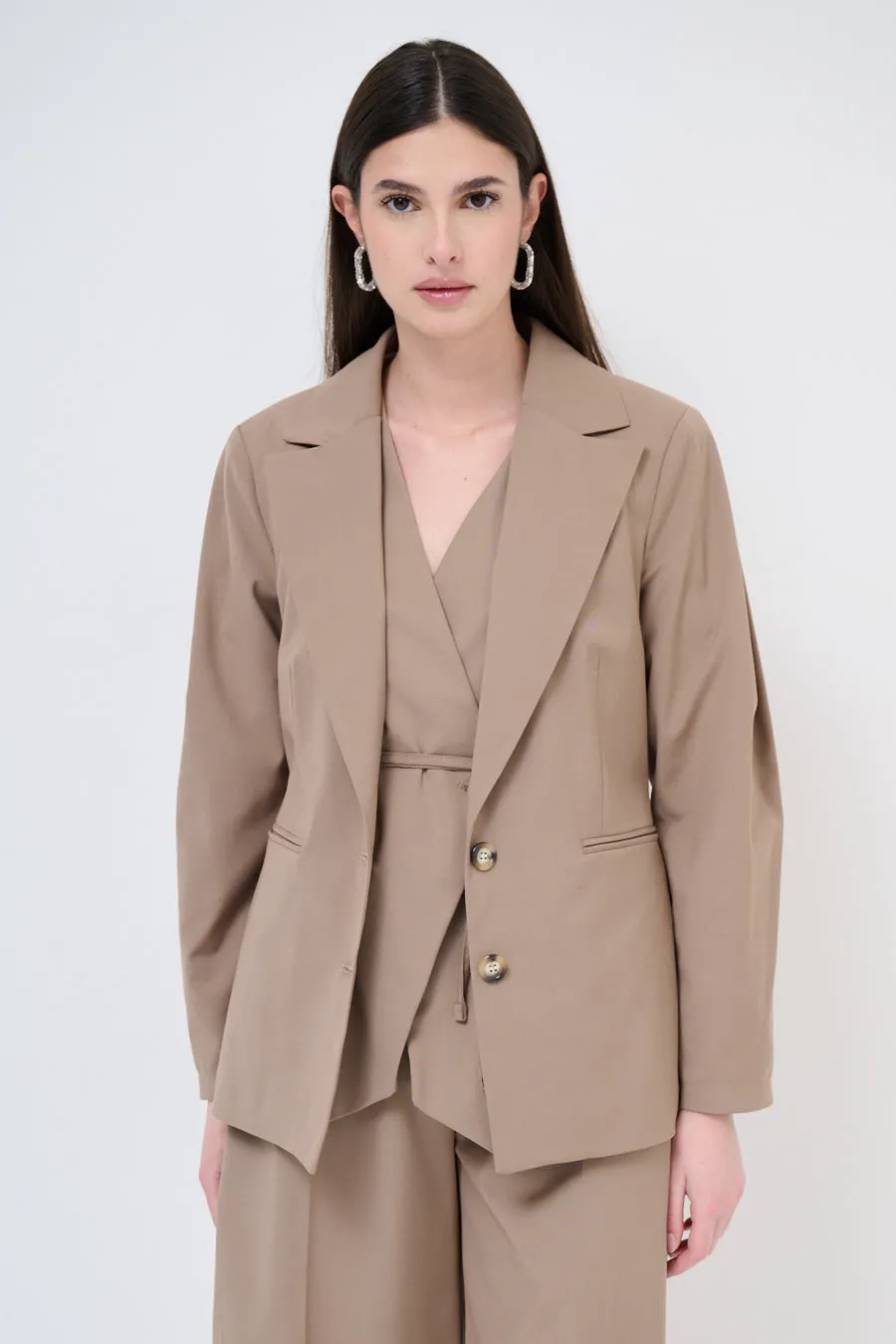 Classic tailored single-breasted blazer wholesale