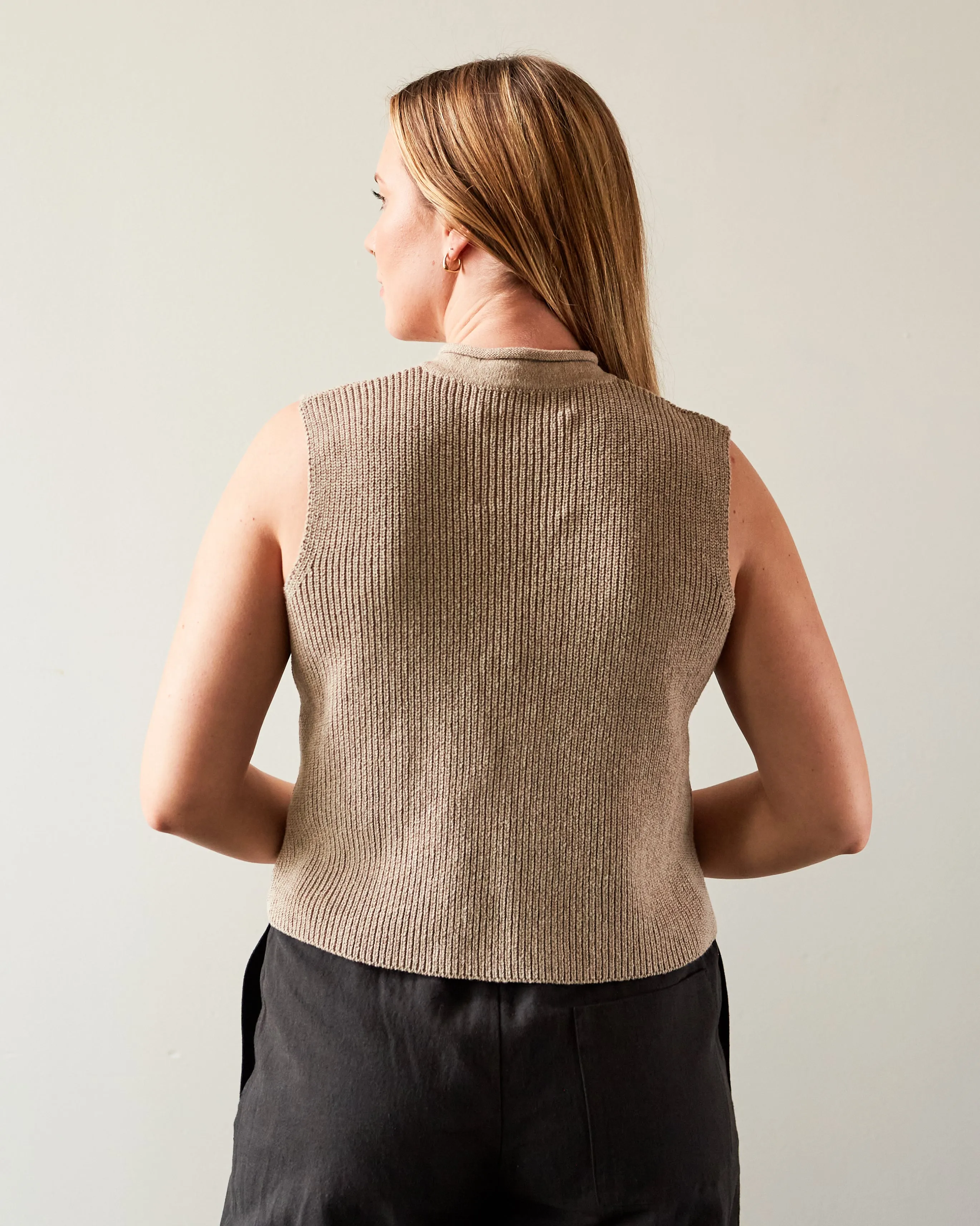 Cordera Cotton Waistcoat, Taupe