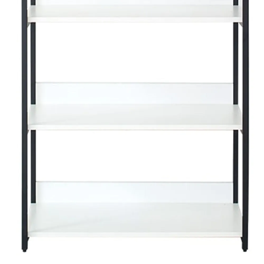 Cox Tall Modular Closet System, 5 Storage Shelves and Black Metal Frame By Casagear Home