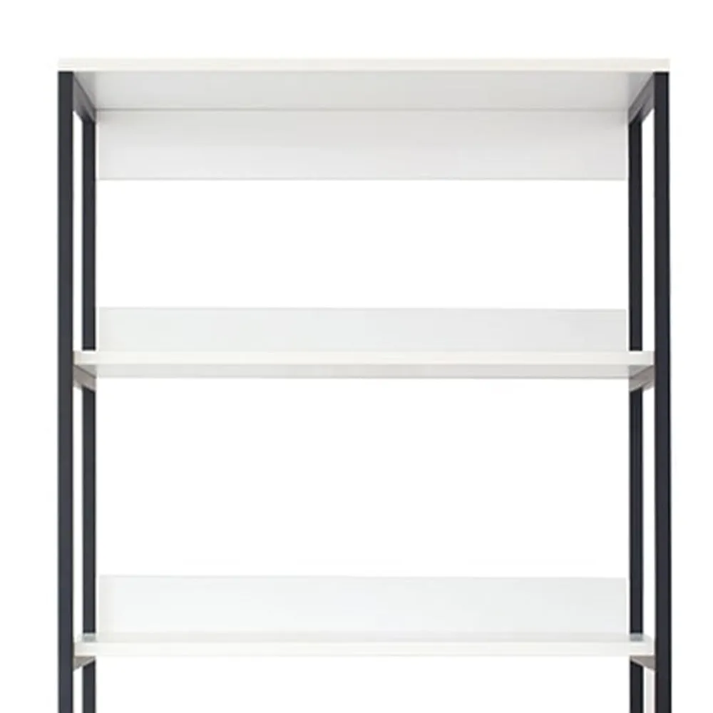 Cox Tall Modular Closet System, 5 Storage Shelves and Black Metal Frame By Casagear Home