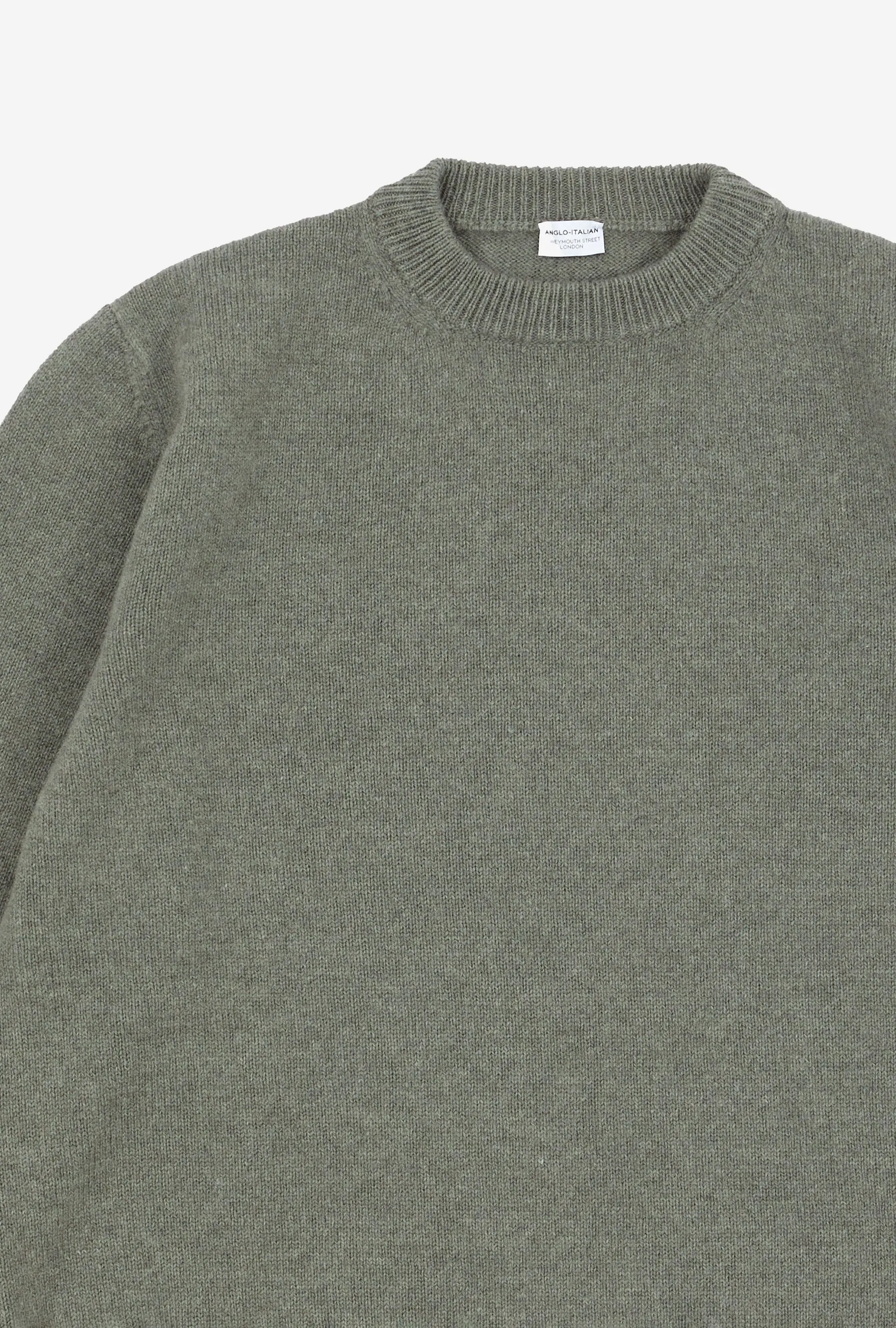 Crewneck Lambswool Shetland Blend Sage