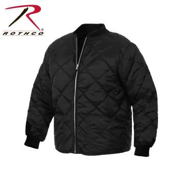 Diamond Nylon Quilted Flight Jacket