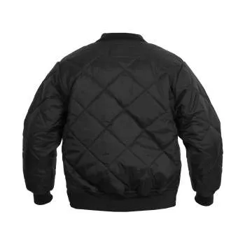 Diamond Nylon Quilted Flight Jacket