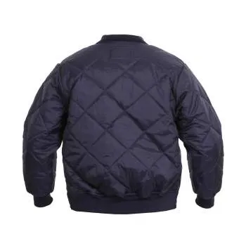 Diamond Nylon Quilted Flight Jacket