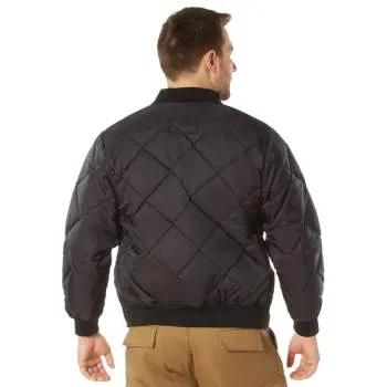 Diamond Nylon Quilted Flight Jacket