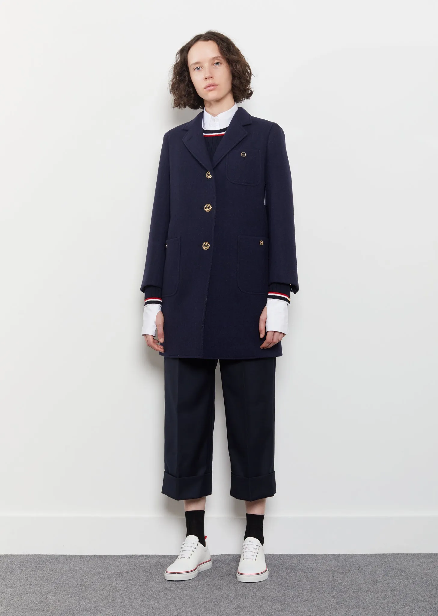 Double-Faced Melton Wool Coat