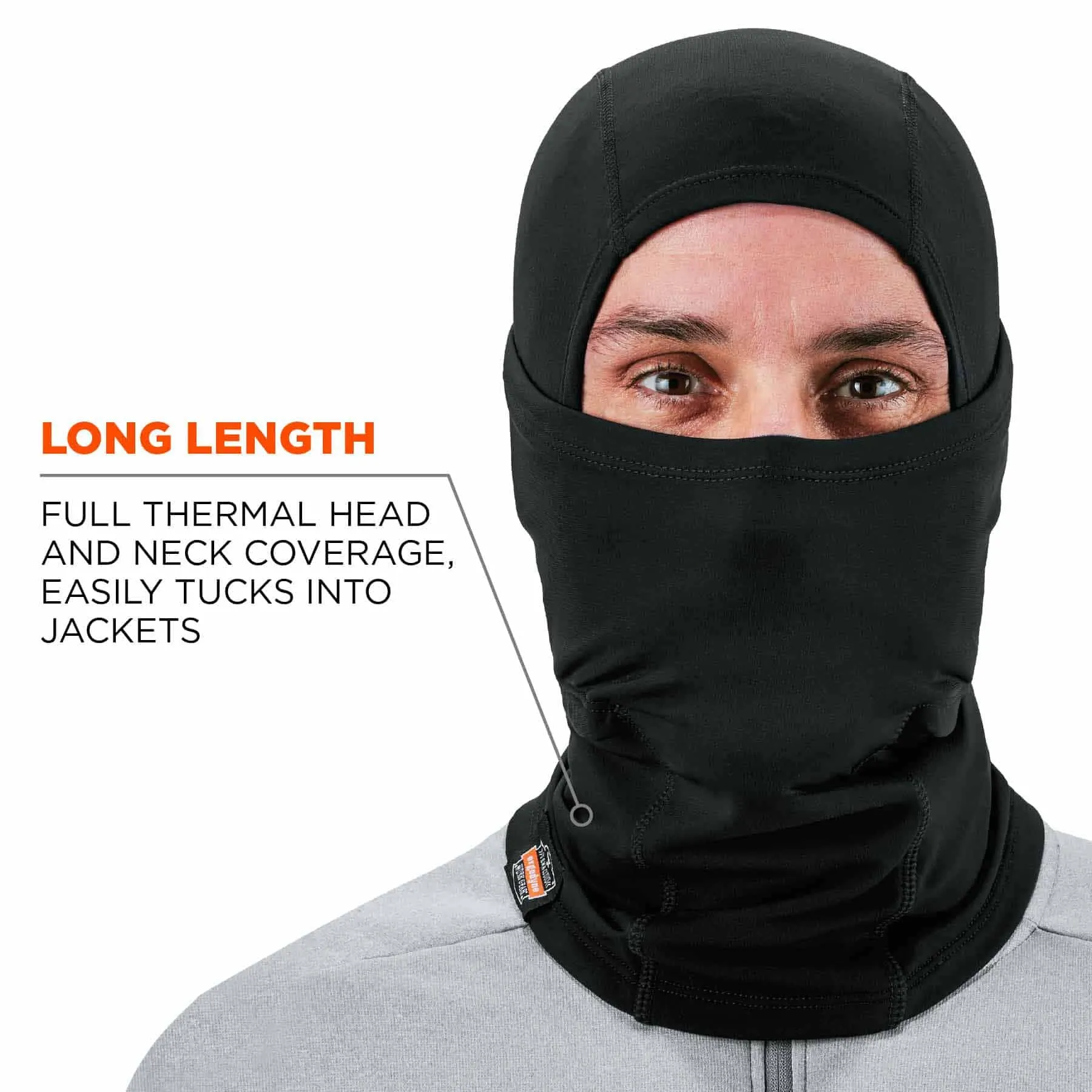 Ergodyne 16844 6844  Black Dual-Layer Balaclava Face Mask