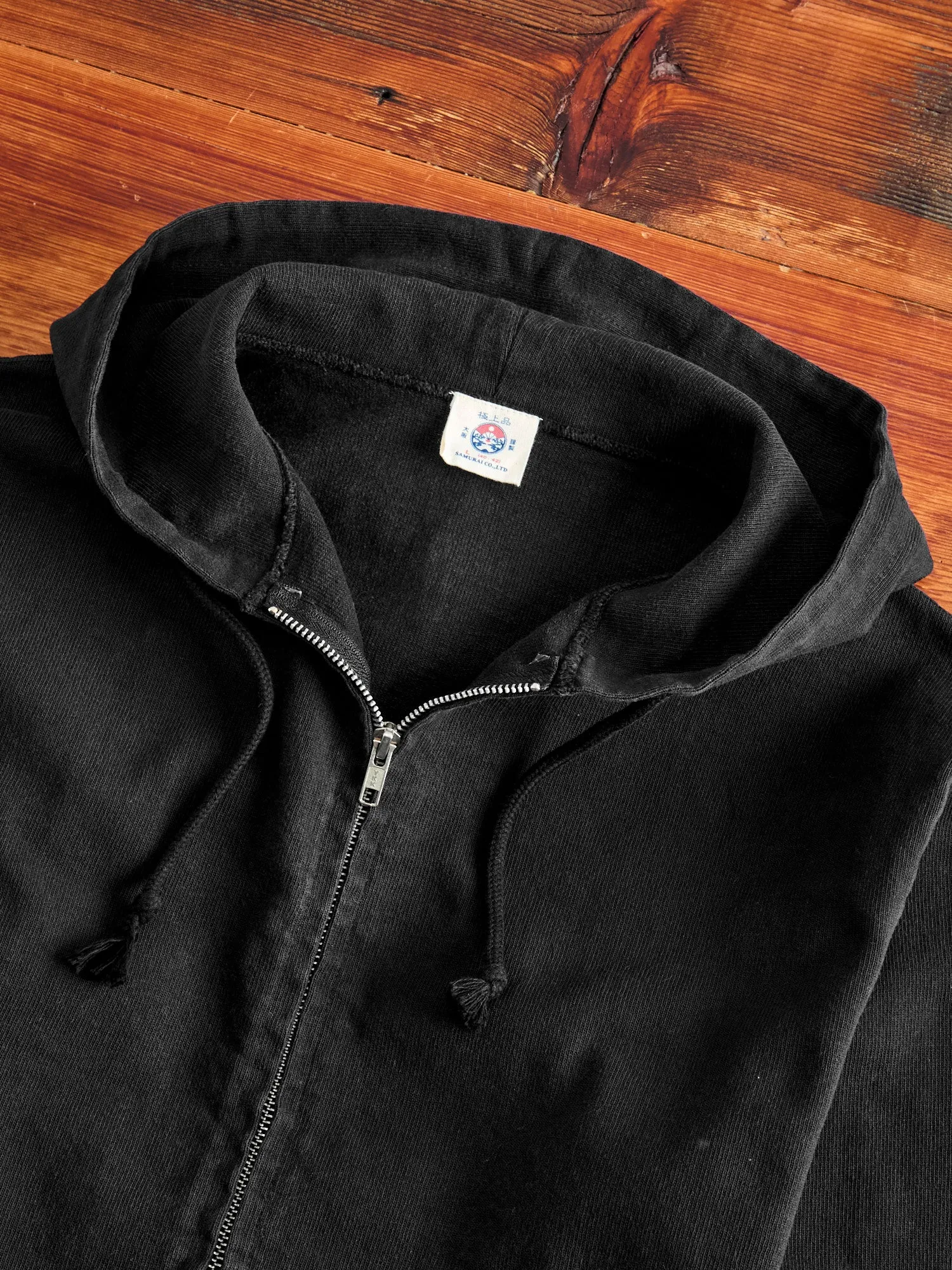 Extra Heavyweight Jersey Zip Hoodie in Black