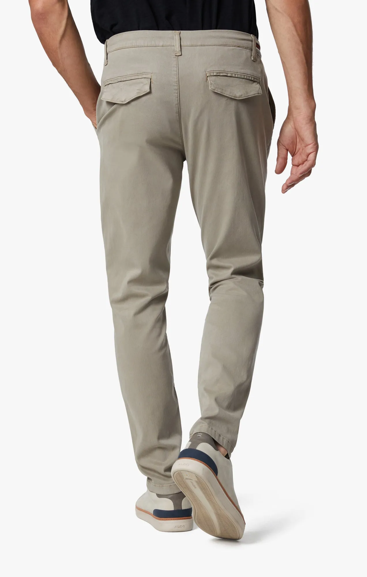 Formia Drawstring Chino Pants In Aluminum Soft Touch