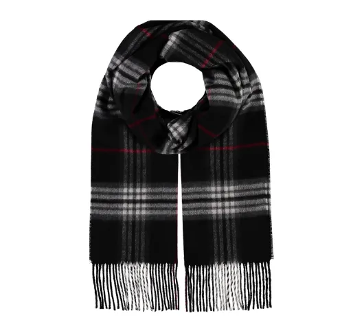 FRAAS SCARF COMPANY - Plaid Cashmink Scarf in Black Plaid