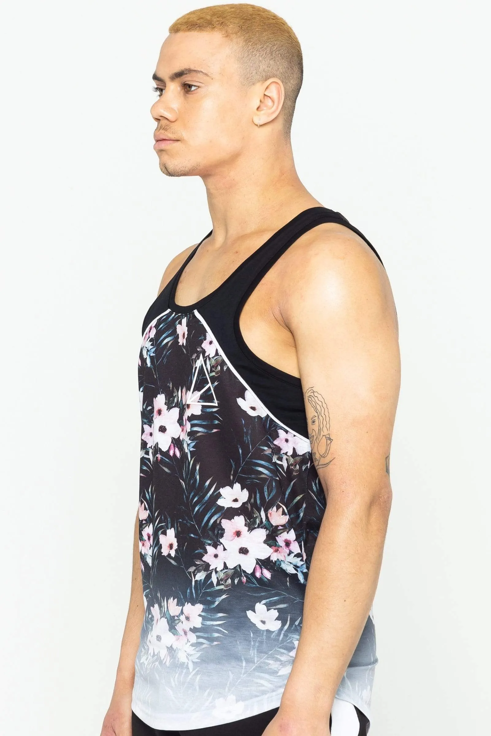 Franklin Gradient Print Men's Vest - Black