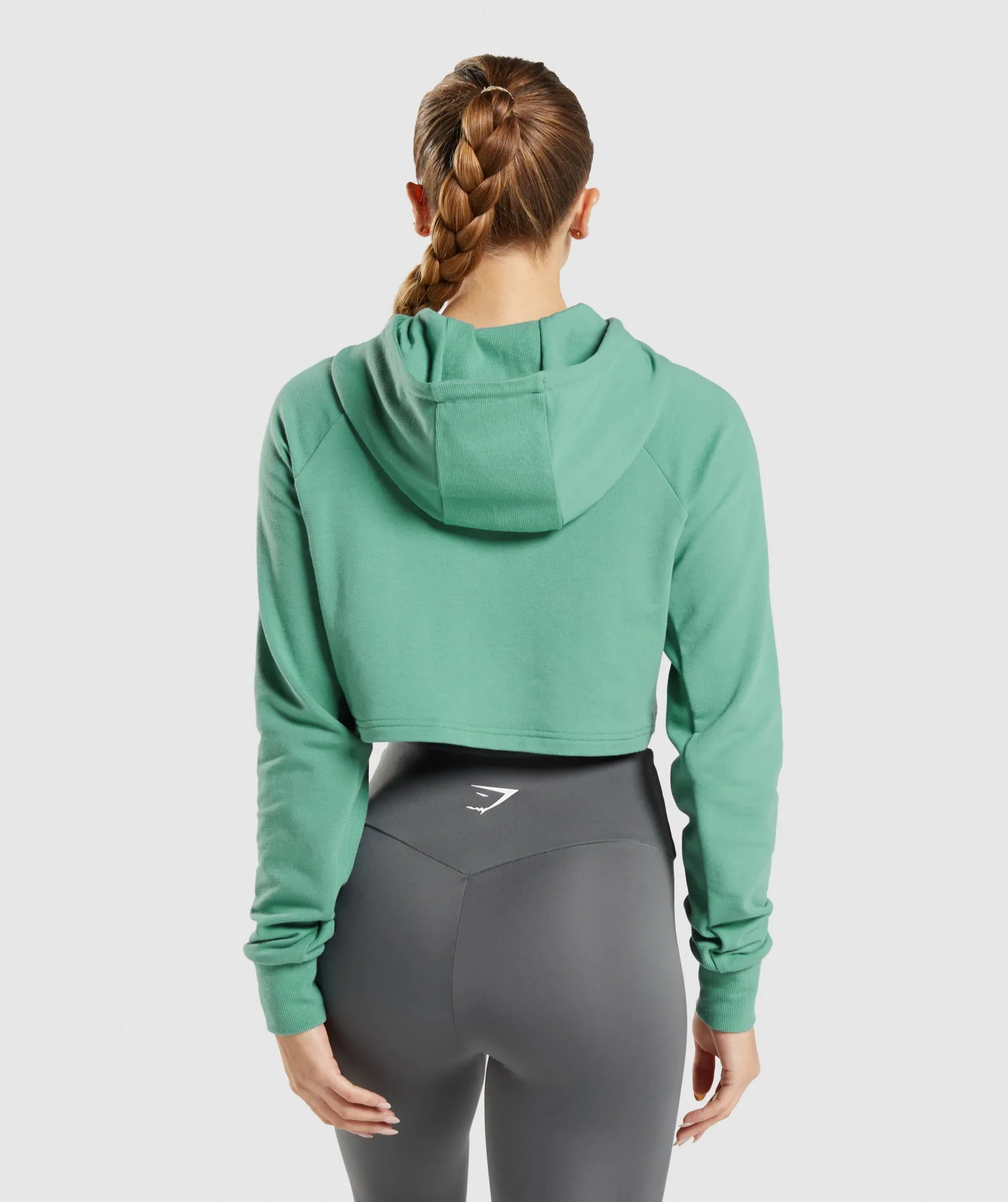 Gymshark Training Cropped Hoodie - Alpine Green