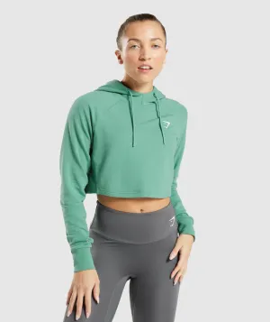 Gymshark Training Cropped Hoodie - Alpine Green