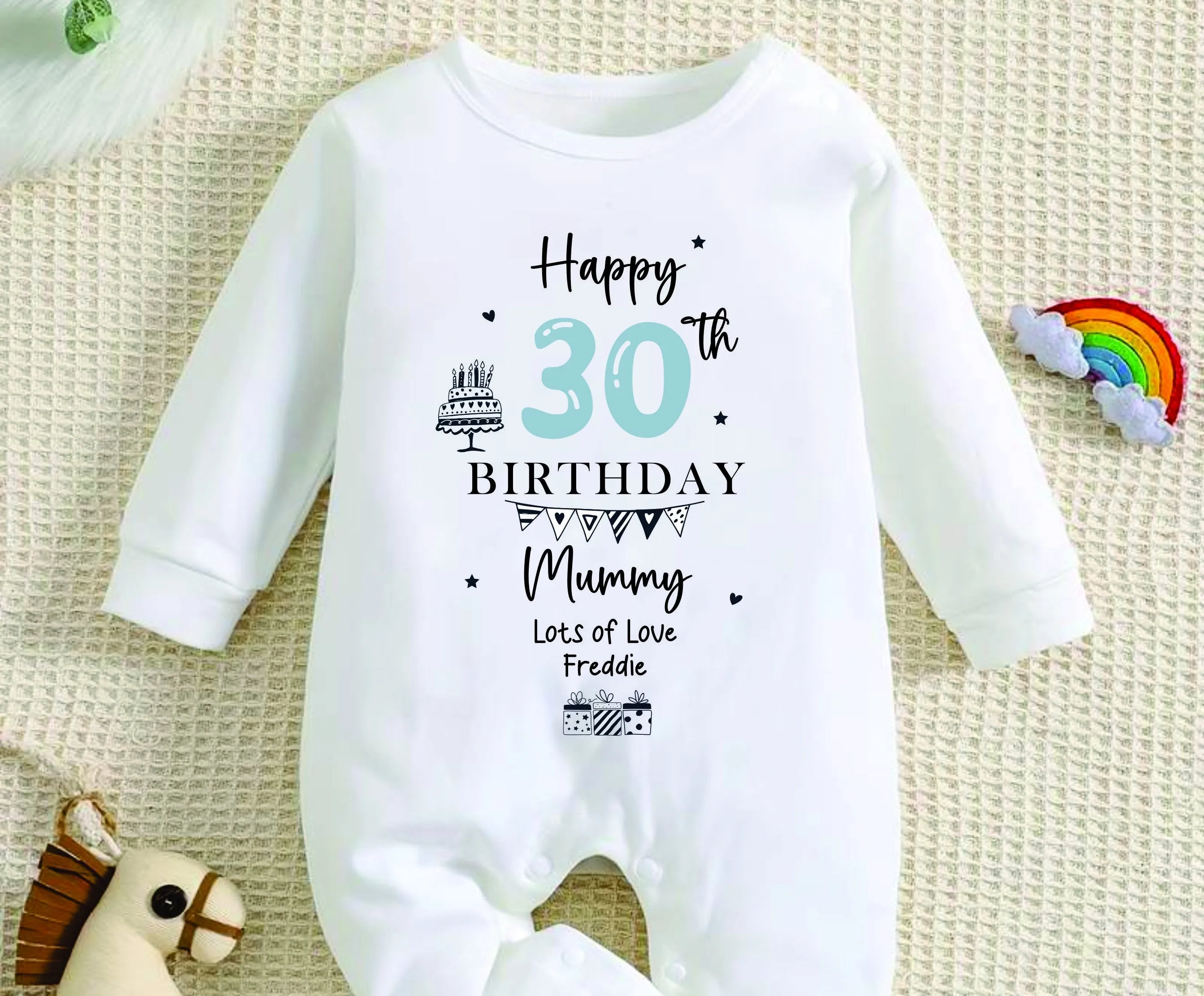 Happy 30th Birthday DADDY Baby Outfit (First Birthday 1st Birthday Daddy Dad Birthday l New Dad Gift)