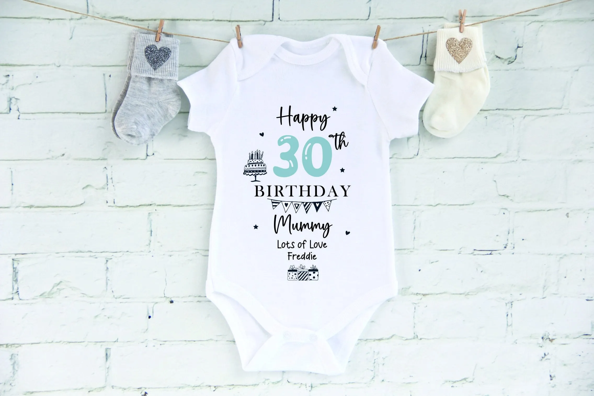 Happy 30th Birthday DADDY Baby Outfit (First Birthday 1st Birthday Daddy Dad Birthday l New Dad Gift)