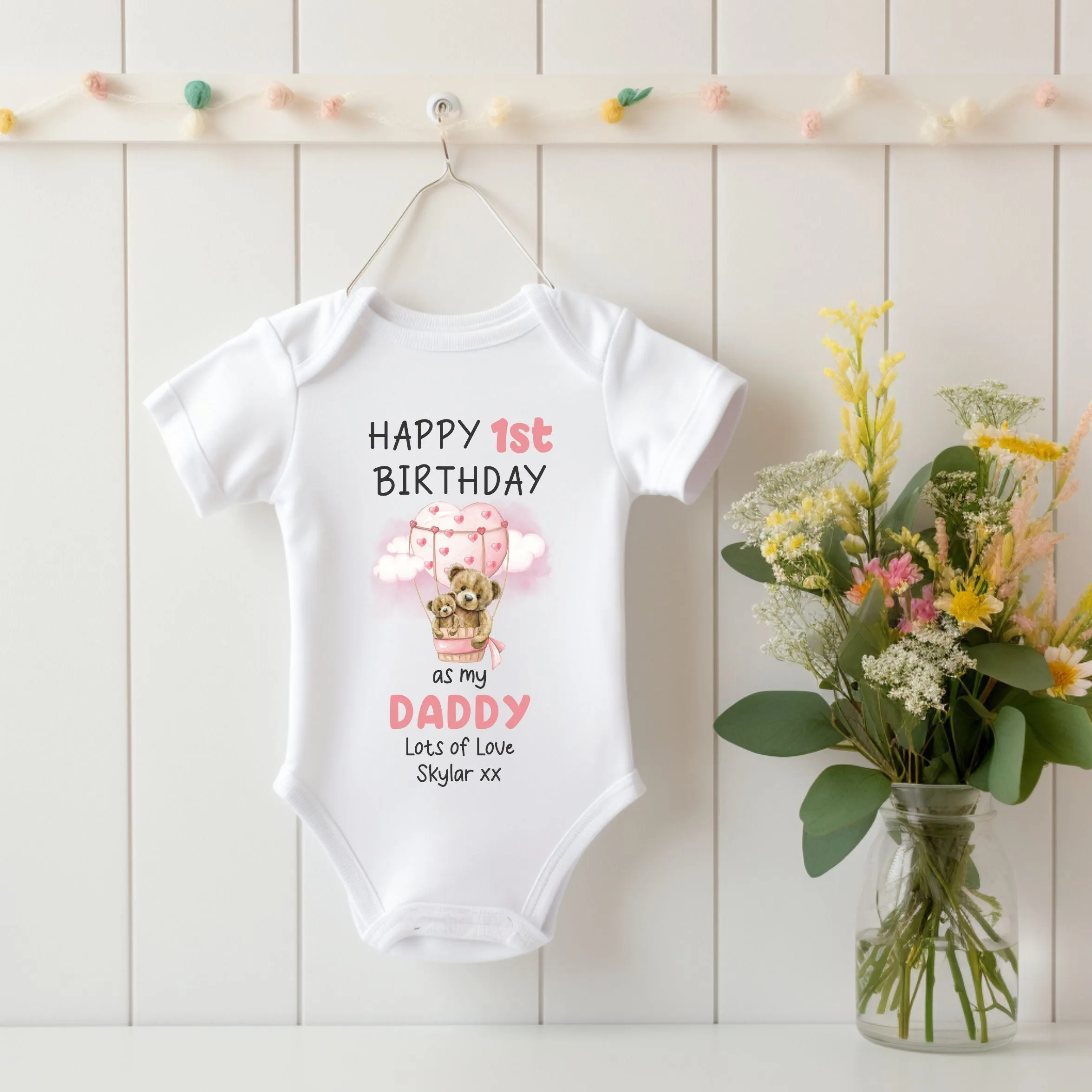 Happy First Birthday DADDY Baby Outfit (First Birthday 1st Birthday Daddy Dad Birthday)