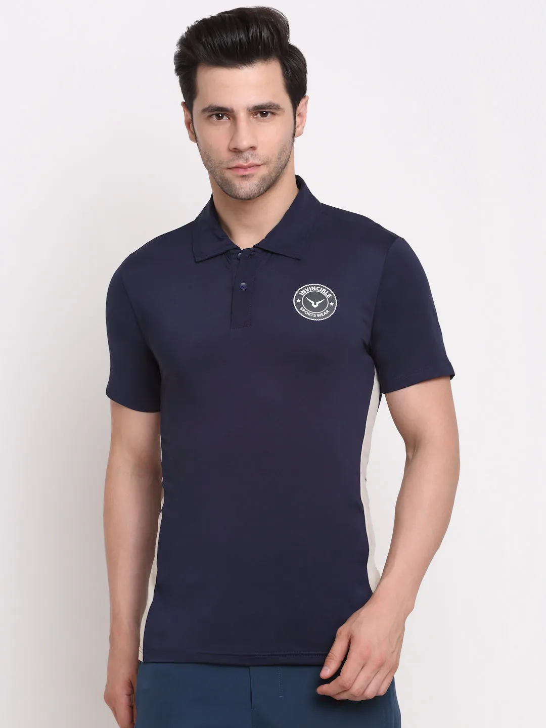 Invincible Men’s Color Block Polo With Side Panel