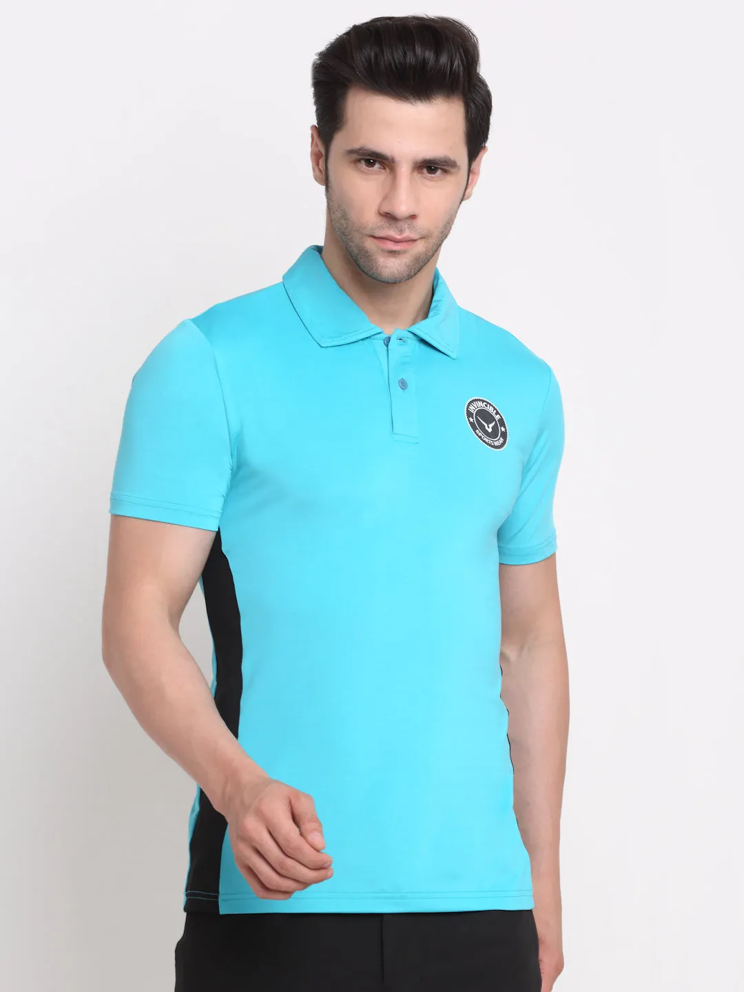 Invincible Men’s Color Block Polo With Side Panel