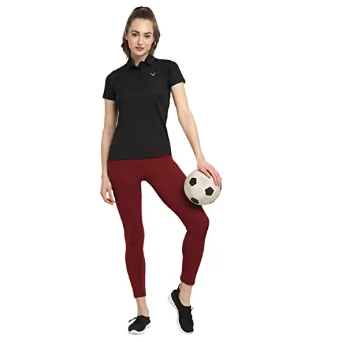 Invincible Women's Raglan Polo Gym Tee