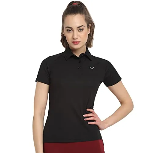 Invincible Women's Raglan Polo Gym Tee