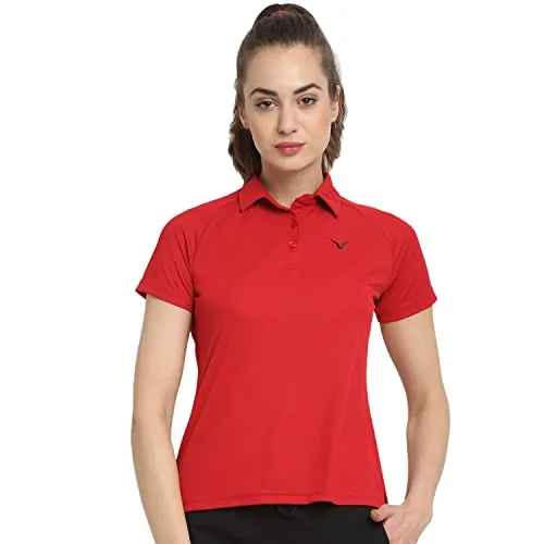 Invincible Women's Raglan Polo Gym Tee