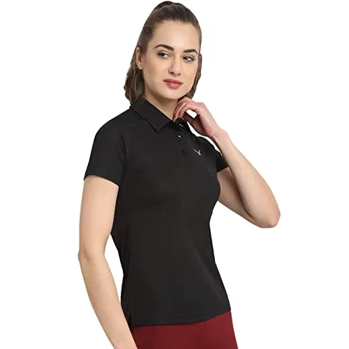 Invincible Women's Raglan Polo Gym Tee