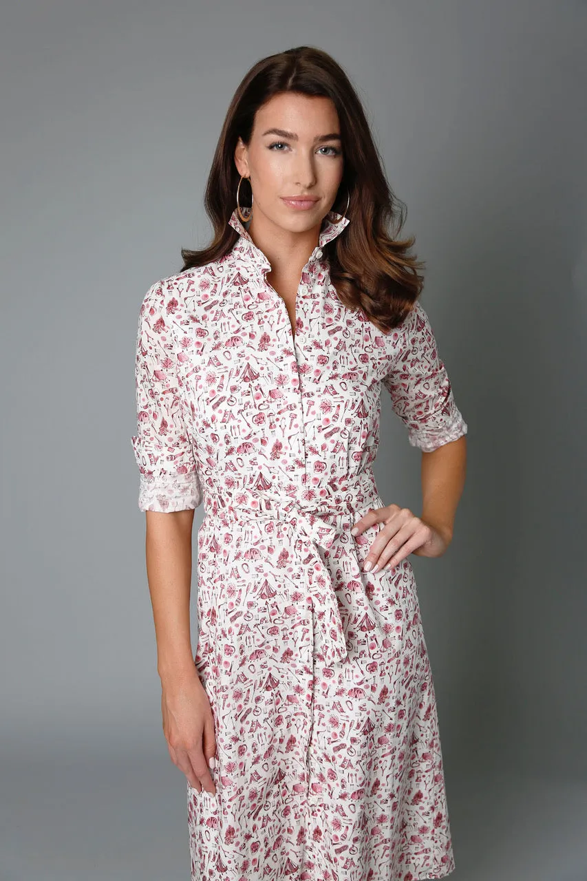 Kate Dress Long in Camp Print