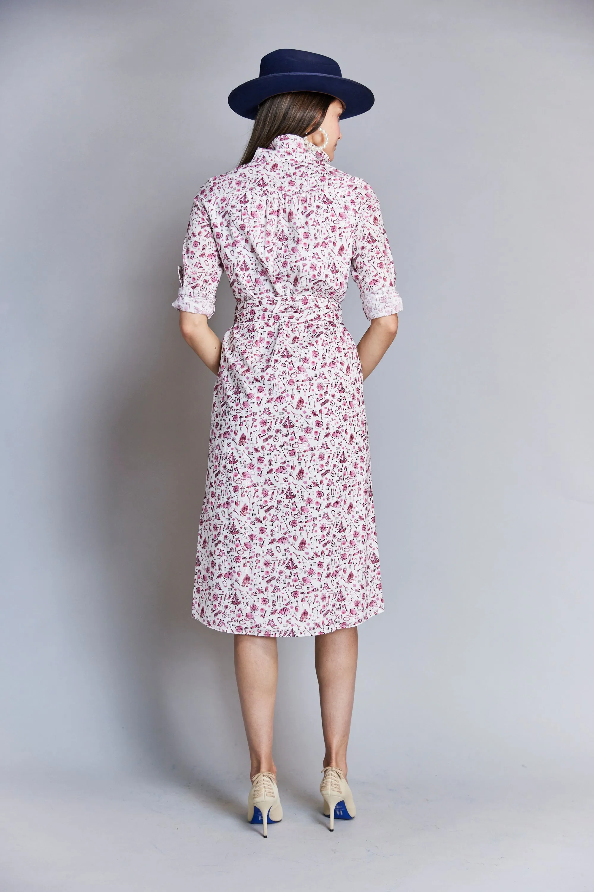 Kate Dress Long in Camp Print