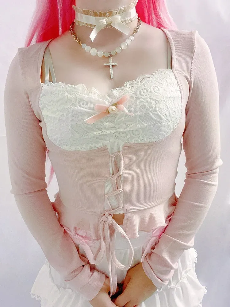 Lace Knit Princess Sweater