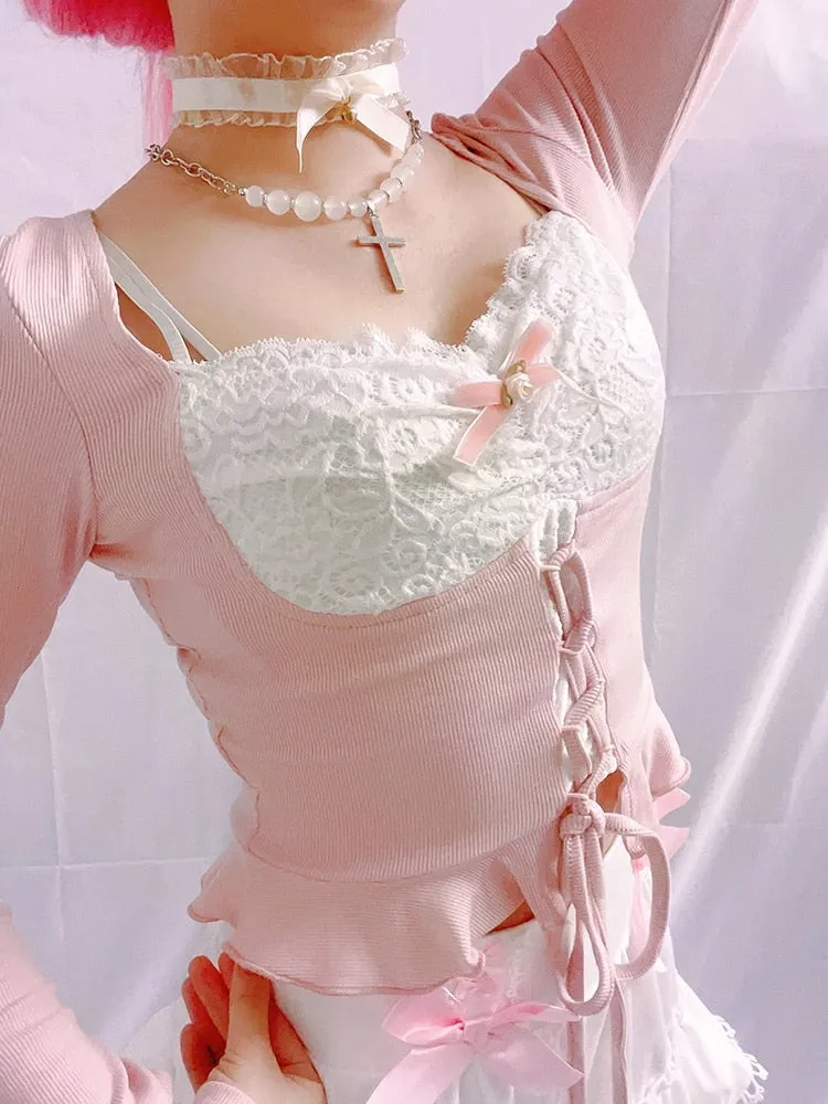 Lace Knit Princess Sweater