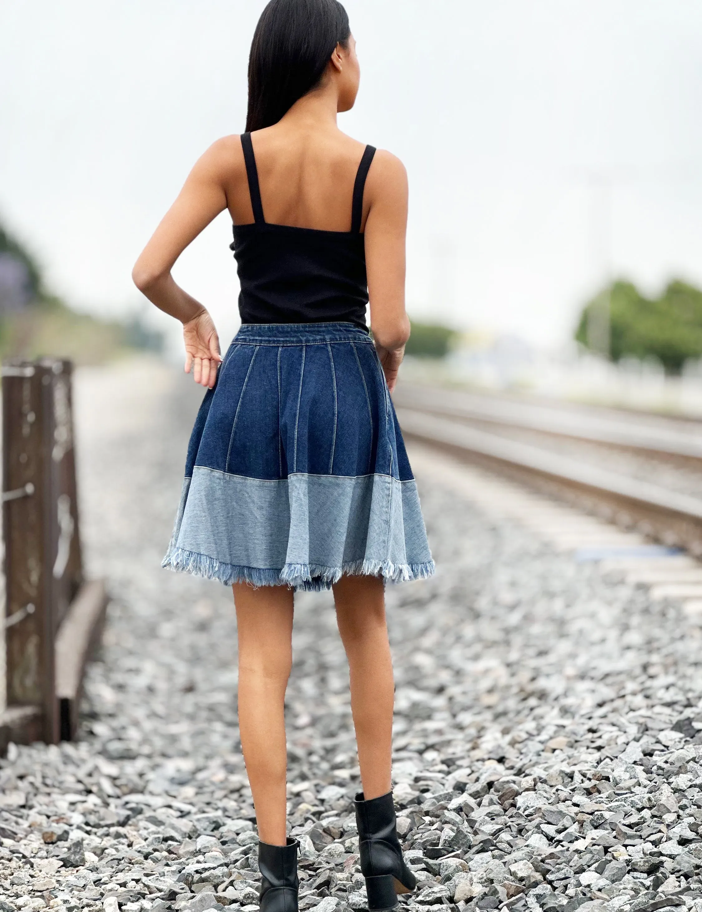 Let's Go Denim Skirt