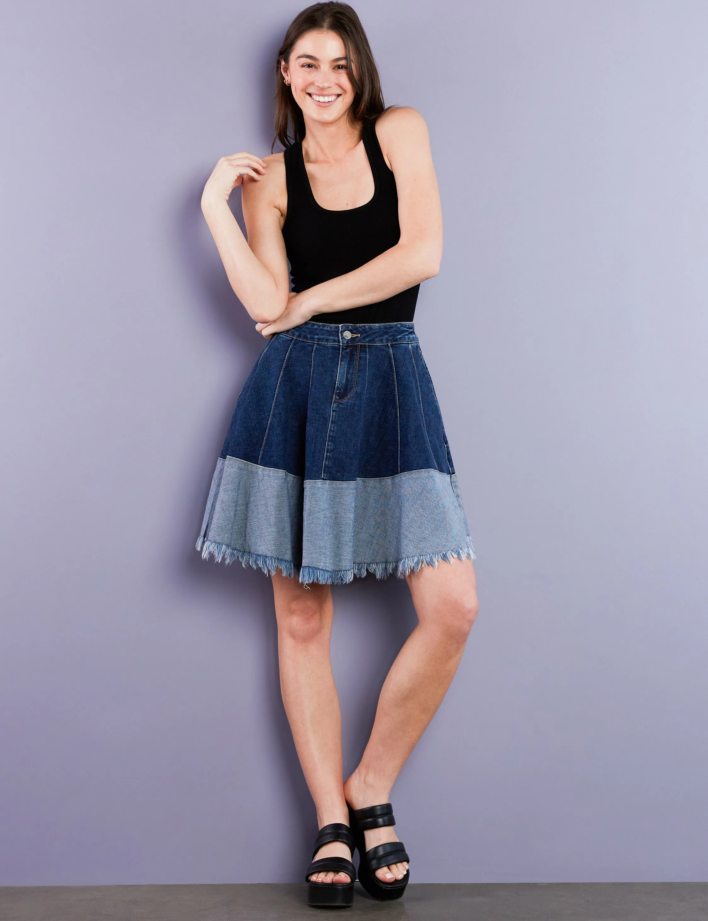 Let's Go Denim Skirt