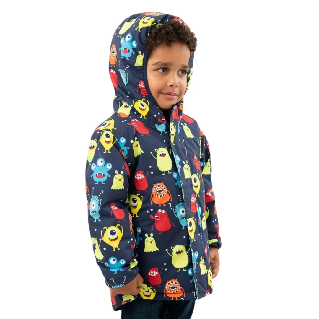 Lighthouse Boys Finlay Coat Monster Print