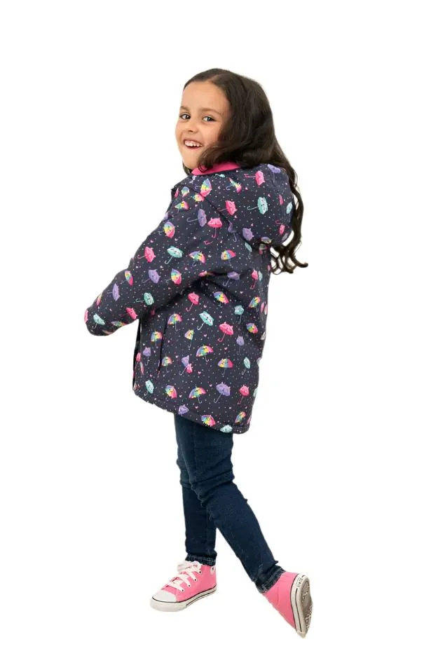 Lighthouse Girls Freya Coat Umbrella Print