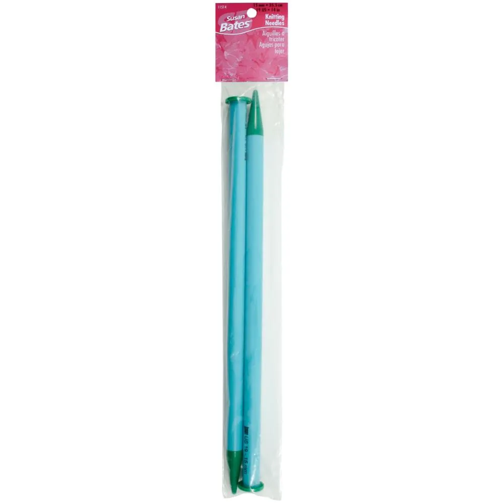 Luxite Large Size Plastic Single Point Knitting Needles, 14” Long