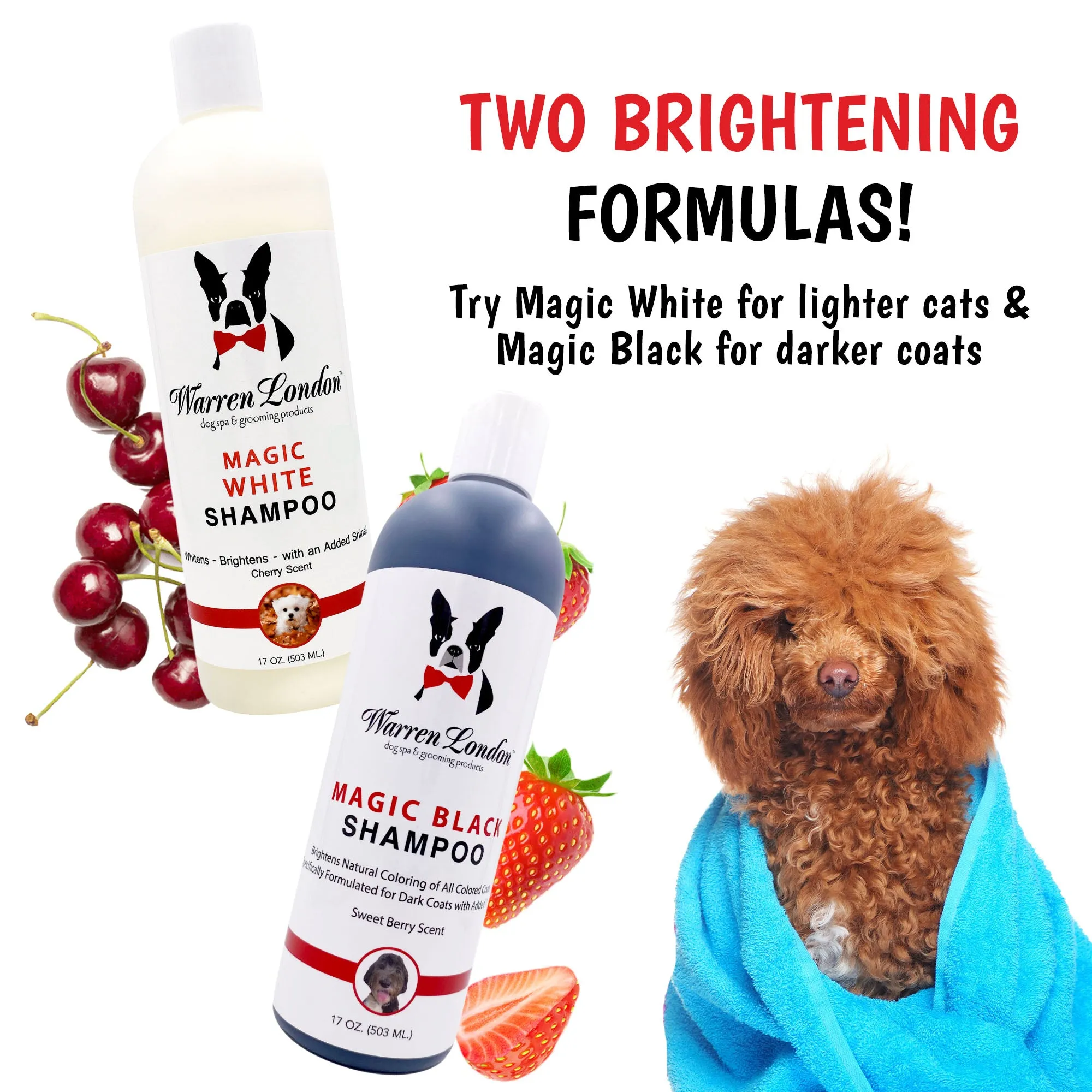 Magic White Brightening Dog Shampoo - Cherry Scented - 17oz